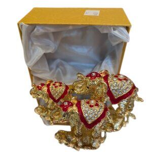 ELEPHANT TCHOTCHKE Trinket Box Set of 3 NIB